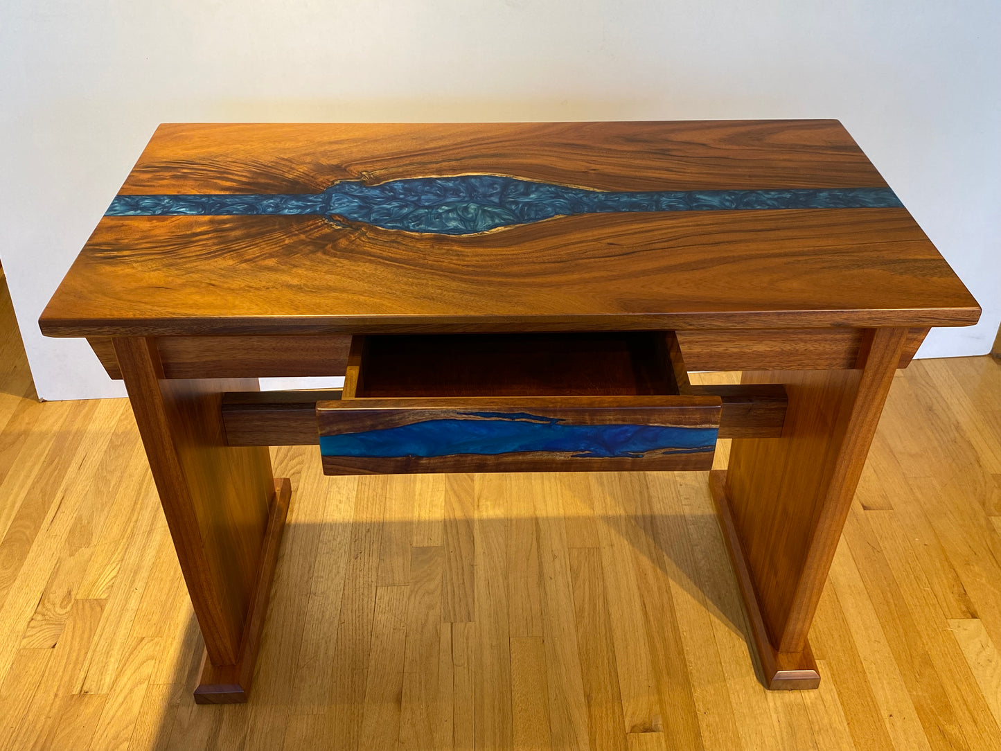 Ocean currents Koa Wood and Resin Desk