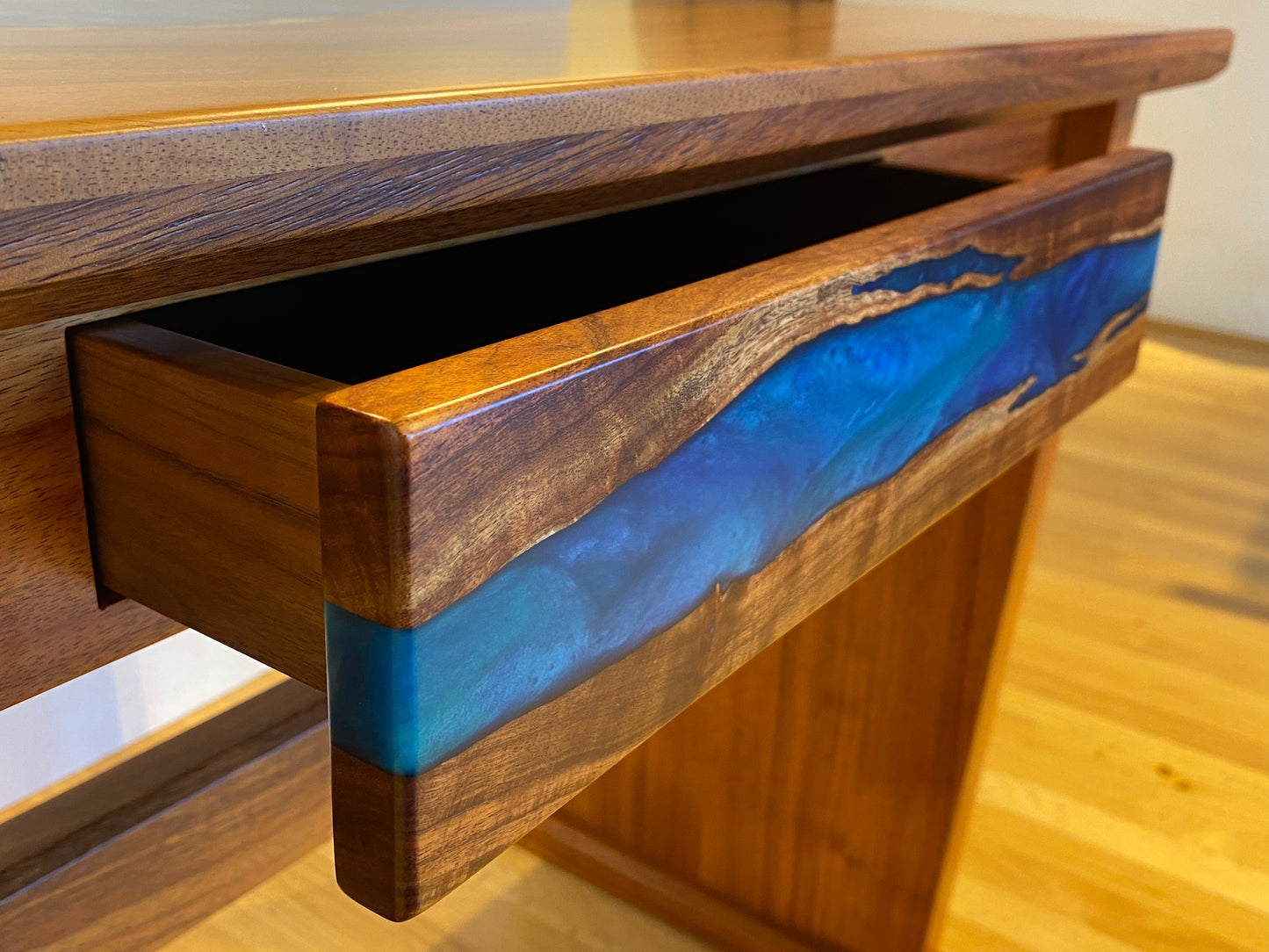 Ocean currents Koa Wood and Resin Desk