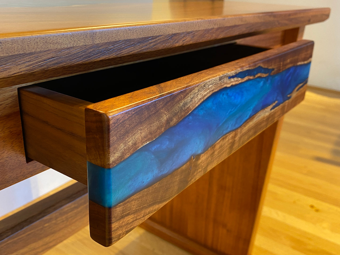 Ocean currents Koa Wood and Resin Desk